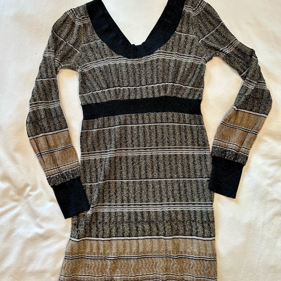 OASIS gold metallic reversible dress - US 8 / UK 12 / euro 38 - Picture 2 of 4